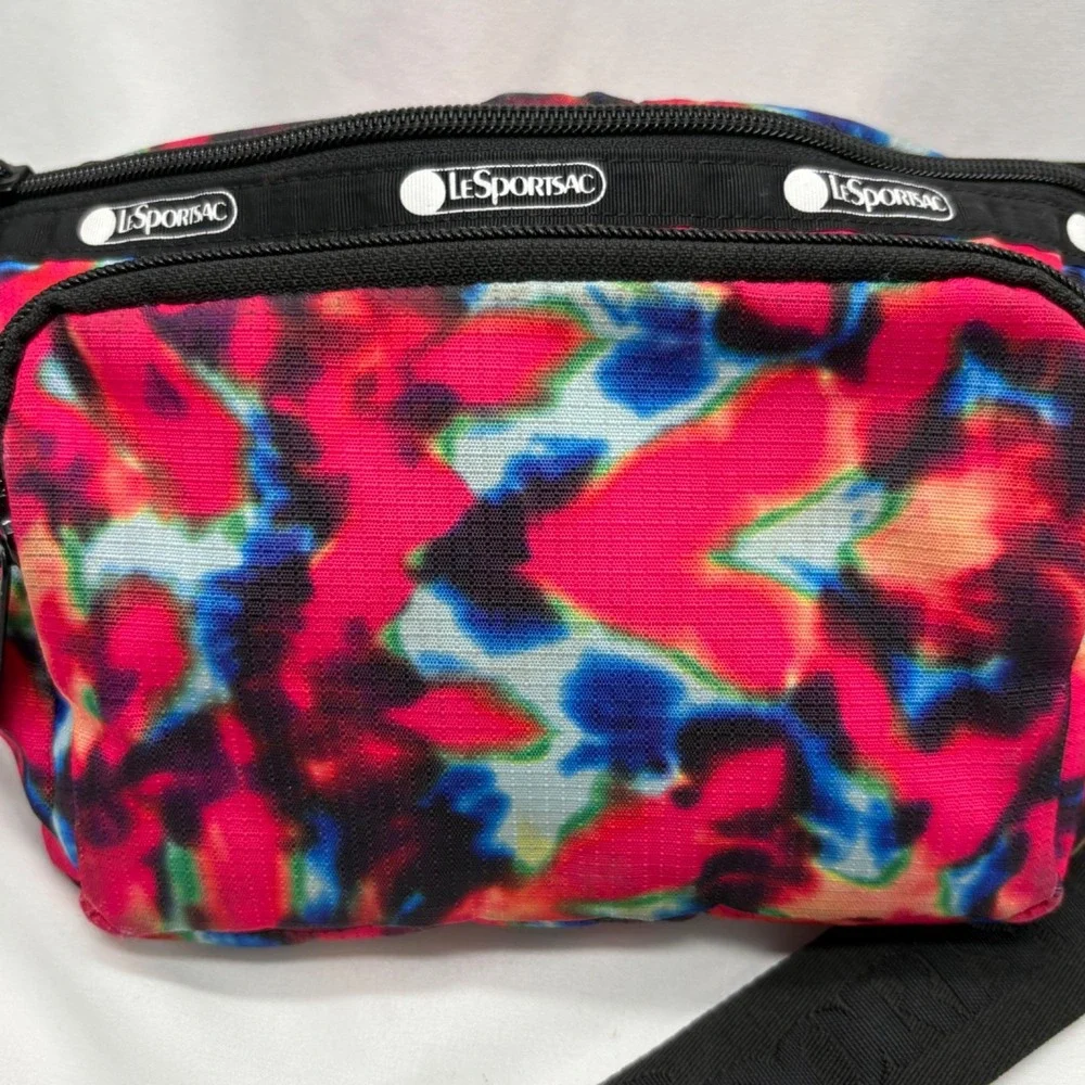 LeSportsac X Baron Von Fancy Tie Dye Fanny Pack Crossbody Waist Sling‎ Bag EUC